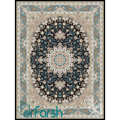 دکتر فرش - فرش 700 شانه - فرش 700 شانه قیطران طرح گلشن رنگ سرمه ای گلشن؛ طرحی جدید از فرش قیطران