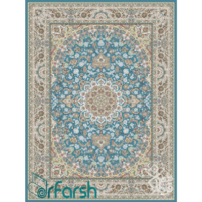 دکتر فرش - فرش 700 شانه - فرش 700 شانه قیطران طرح گلشن رنگ آبی نقره ای گلشن؛ طرحی جدید از فرش قیطران