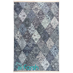 فرش چهل تکه محتشم مدل 100509 رنگ آبی