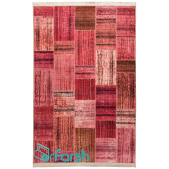 فرش چهل تکه محتشم مدل 100512 رنگ قرمز