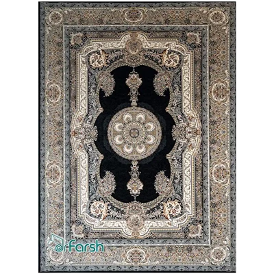 دکتر فرش - فرش 1500 شانه - فرش 1500 شانه قیطران طرح السا رنگ سرمه ای + ارسال رایگان + خرید اقساطی | دکترفرش