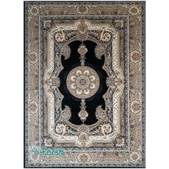 فرش 1500 شانه قیطران طرح السا رنگ سرمه ای