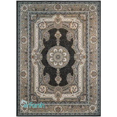 دکتر فرش - فرش 1500 شانه - فرش 1500 شانه قیطران طرح السا رنگ طوسی + ارسال رایگان + امکان خرید اقساطی | دکترفرش