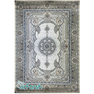 دکتر فرش - فرش 1500 شانه - فرش 1500 شانه قیطران طرح السا رنگ کرم 1500 شانه قیطران + ارسال رایگان + خرید اقساطی | دکترفرش