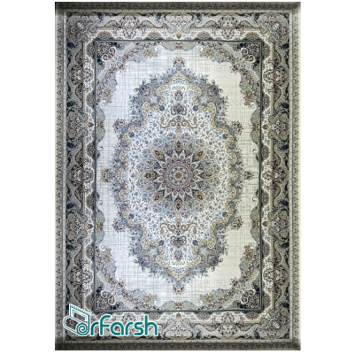 دکتر فرش - فرش 1500 شانه - فرش 1500 شانه قیطران طرح پریچهر رنگ کرم + ارسال رایگان + خرید اقساطی | دکترفرش