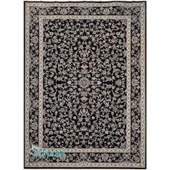 فرش 1500 شانه قیطران طرح دارینا رنگ سرمه ای