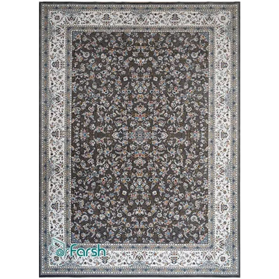 دکتر فرش - فرش 1500 شانه - فرش 1500 شانه قیطران طرح دارینا رنگ طوسی + ارسال رایگان + امکان خرید اقساطی | دکترفرش
