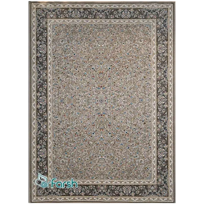 دکتر فرش - فرش 1500 شانه - فرش 1500 شانه قیطران طرح دارینا رنگ فیلی + ارسال رایگان + امکان خرید اقساطی | دکترفرش