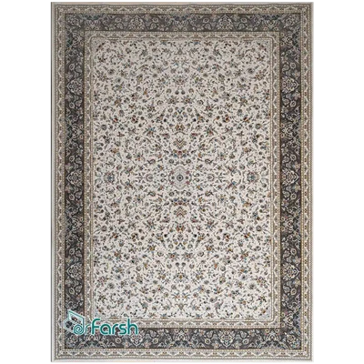 دکتر فرش - فرش 1500 شانه - فرش 1500 شانه قیطران طرح دارینا رنگ کرم + ارسال رایگان + امکان خرید اقساطی | دکترفرش