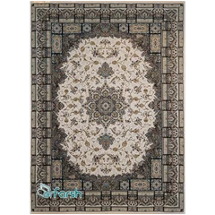 فرش 1500 شانه قیطران طرح سوفیا رنگ کرم