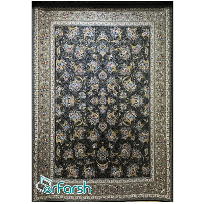 دکتر فرش - فرش 1500 شانه - فرش 1500 شانه قیطران طرح شهرناز رنگ طوسی 1500 شانه قیطران + ارسال رایگان + خرید اقساطی | دکترفرش
