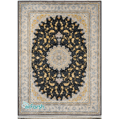 دکتر فرش - فرش 1200 شانه - فرش 1200 شانه قیطران طرح کاترینا رنگ سرمه ای + ارسال رایگان + امکان خرید اقساطی | دکترفرش