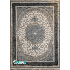 فرش 1200 شانه قیطران طرح گلبانو رنگ فیلی