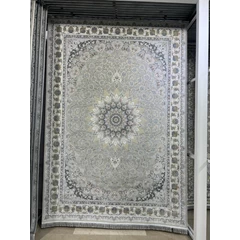 فرش 1200 شانه قیطران طرح دلکش رنگ کرم