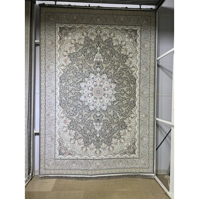 دکتر فرش - فرش 1200 شانه - فرش 1200 شانه قیطران طرح پوران رنگ طوسی + ارسال رایگان + امکان خرید اقساطی | دکترفرش