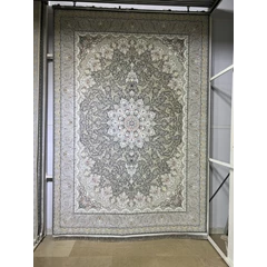 فرش 1200 شانه قیطران طرح پوران رنگ طوسی