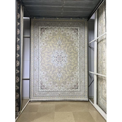 دکتر فرش - فرش 1200 شانه - فرش 1200 شانه قیطران طرح پوران رنگ کرم + ارسال رایگان + امکان خرید اقساطی | دکترفرش