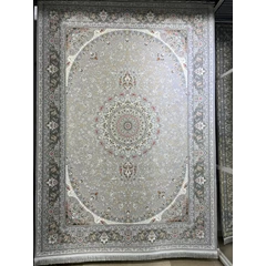 فرش 1200 شانه قیطران طرح غزاله رنگ سیلور