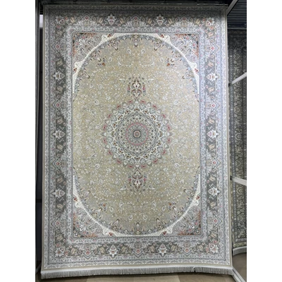 دکتر فرش - فرش 1200 شانه - فرش 1200 شانه قیطران طرح غزاله رنگ کرم + ارسال رایگان + امکان خرید اقساطی | دکترفرش