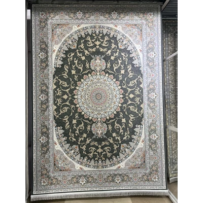 دکتر فرش - فرش 1200 شانه - فرش 1200 شانه قیطران طرح غزاله رنگ تیتانیوم + ارسال رایگان + امکان خرید اقساطی | دکترفرش