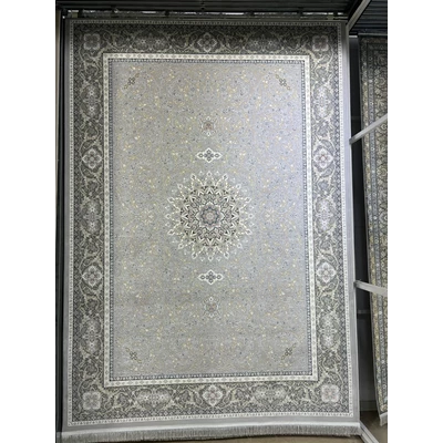 دکتر فرش - فرش 1200 شانه - فرش 1200 شانه قیطران طرح غنچه رنگ سیلور + ارسال رایگان + امکان خرید اقساطی | دکترفرش