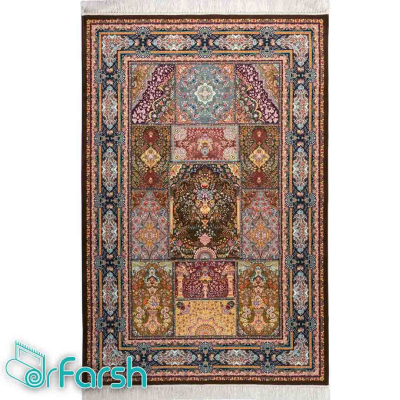 دکتر فرش - فرش اصیل - فرش اصیل محتشم مدل 100903 رنگ قهوه ای فرش اصیل