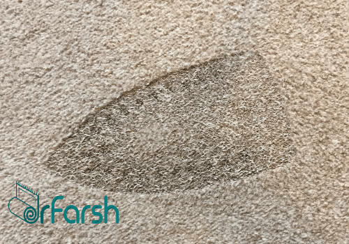 روش رفه سوختگی فرش بر اثر اتو یا ظرف داغ